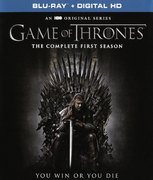 GAME OF THRONES: THE COMPLETE FIRST SEASON 5 BLURAY BOXED SET FULL FRAME AC-3 DIGITALLY MASTERED IN HD DOLBY DIGITAL THEATER SYSTEM DUBBED SUBTITLED USA IMPORT